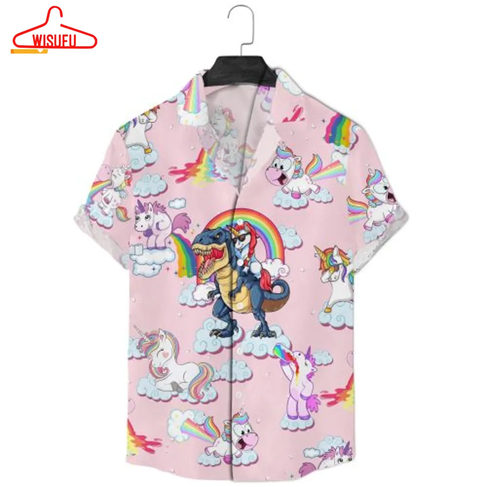 Badass Unicorn Dinosaur Hawaii Shirt, New Fashion Gifts