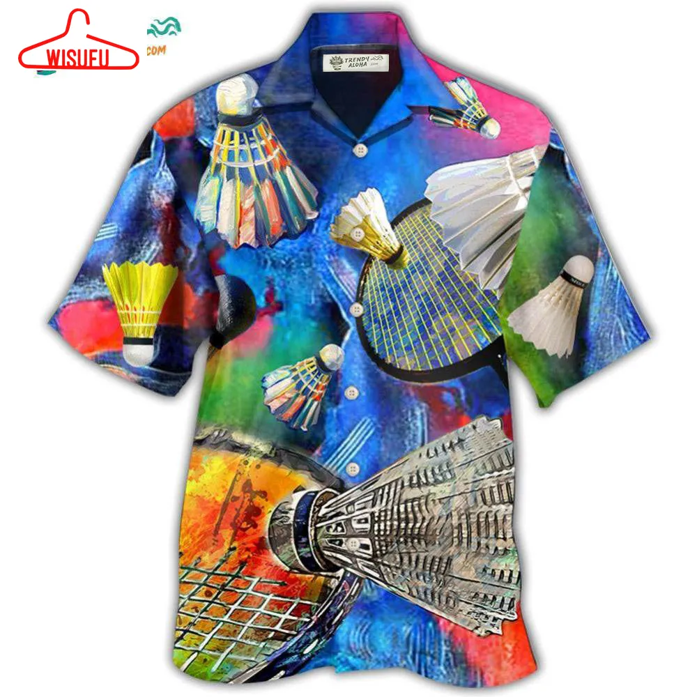 Badminton Style Colorful Hawaiian Shirt- Wisufu Aloha