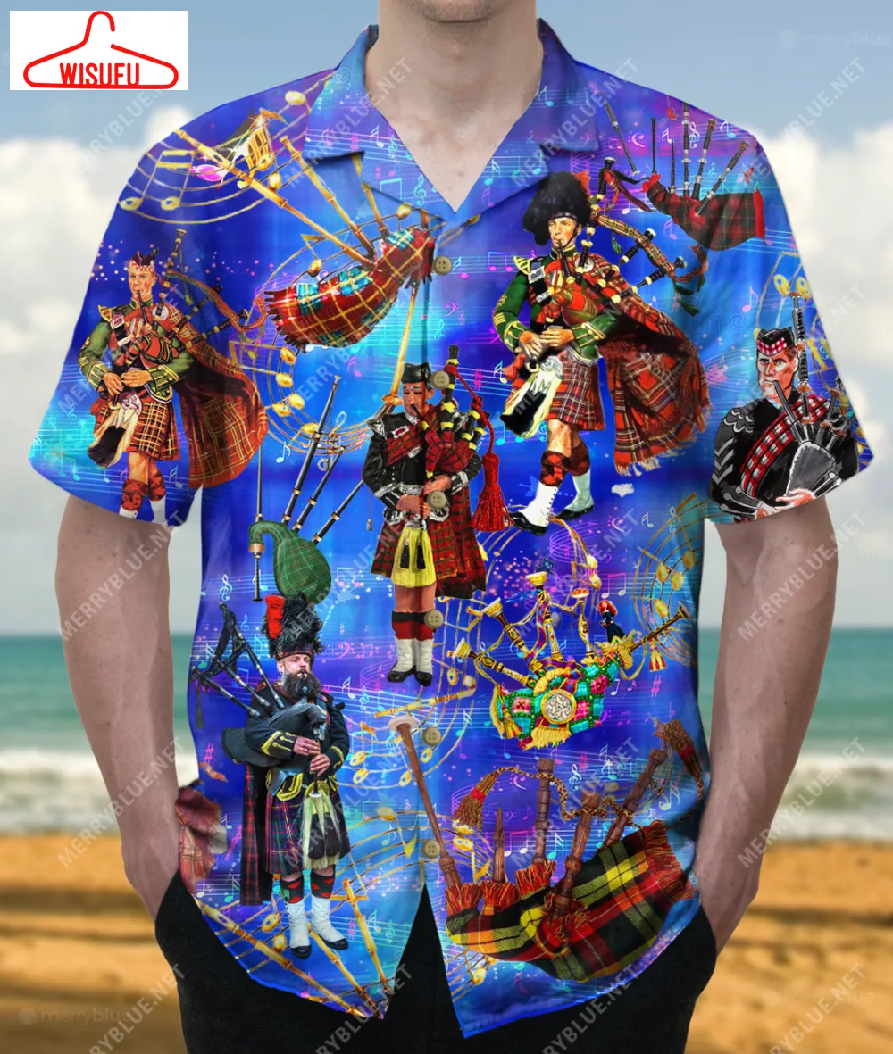 Bagpipes Player Living The Good Life Unisex Hawaiian Shirt, New Hawaiian Holiday Outfits, New Fashion Gifts