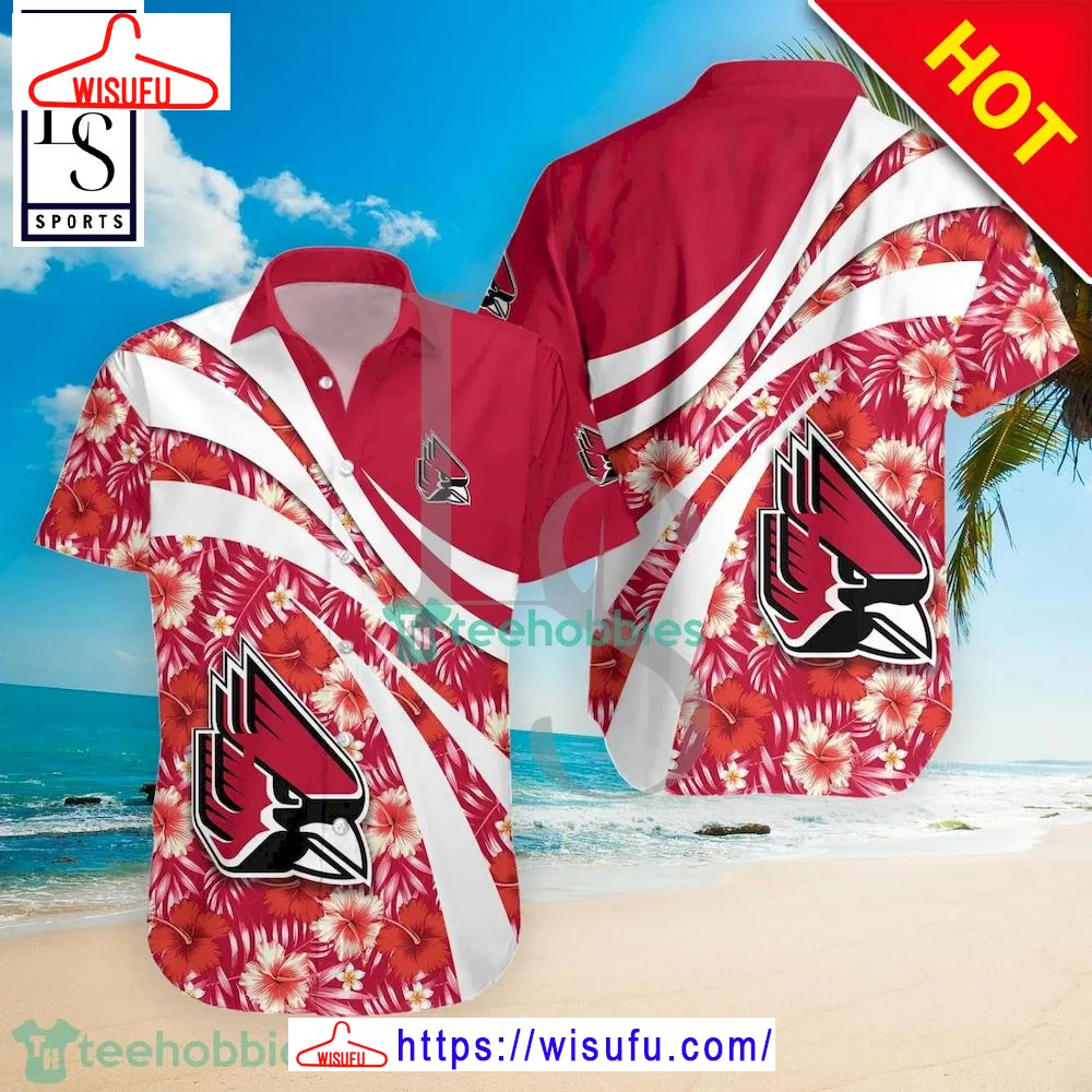 Ball State Cardinals N-caa Hibiscus Tropical Flower Hawaiian Shirt, New Fashion Gifts