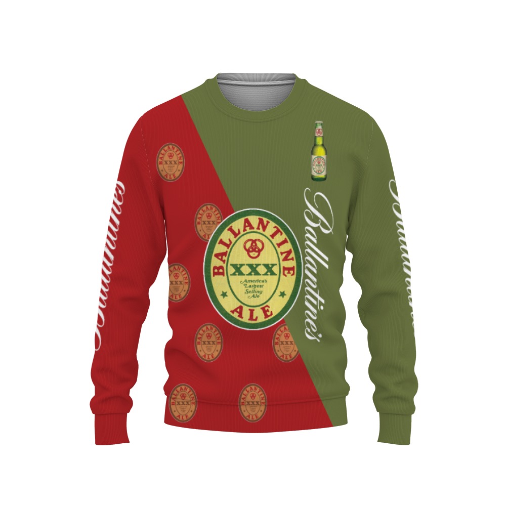 Ballantine Ale Beers Beers And Whiskey Pattern Logo-3D Sweatshirt