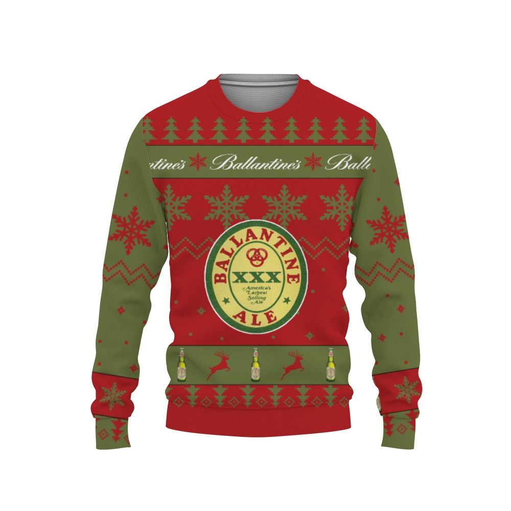 Ballantine Ale Beers Merry Christmas Unisex Gift Fan-3D Sweatshirt