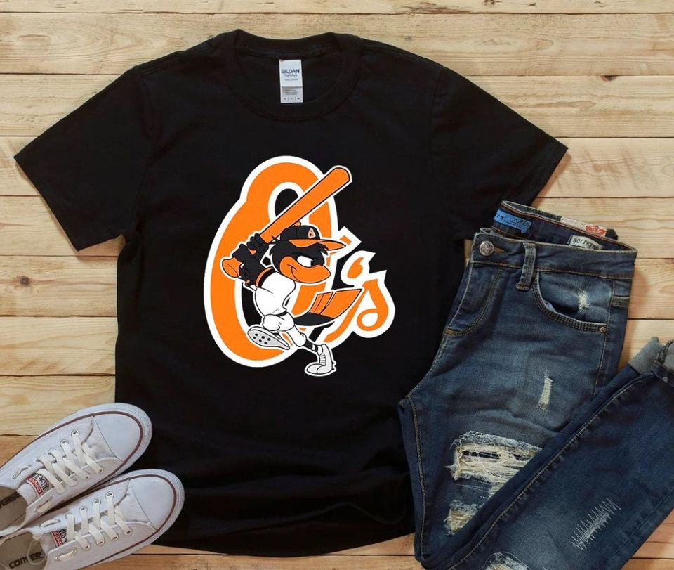 Baltimore Basketball Cute Mascot Playing Black TShirt