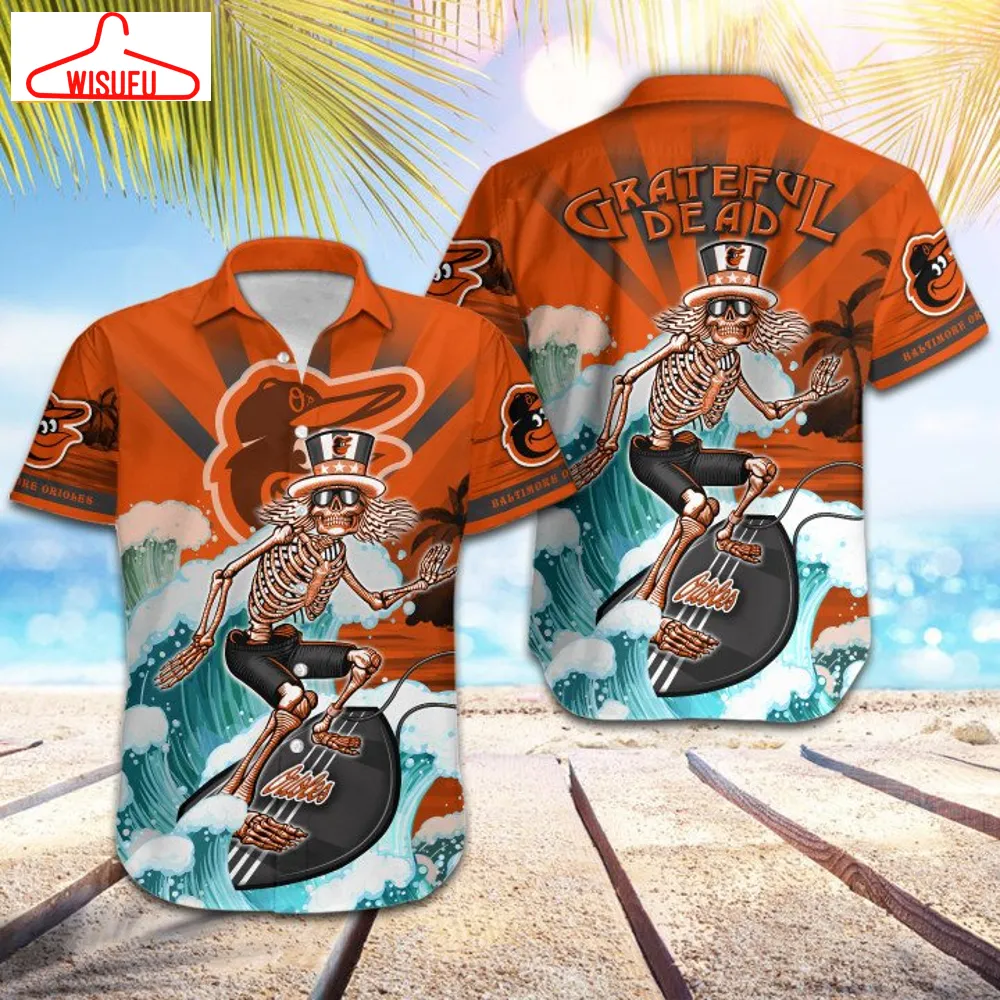 Baltimore Orioles Grateful Dead Hawaiian Shirt, New Fashion Gifts