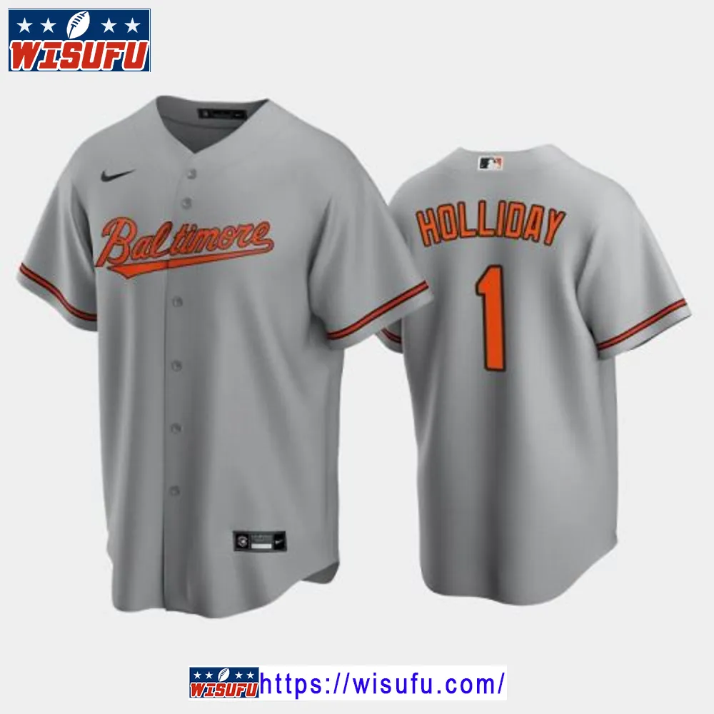 Baltimore Orioles Jackson Holliday 1 2024-23 Draft Gray Road Jersey