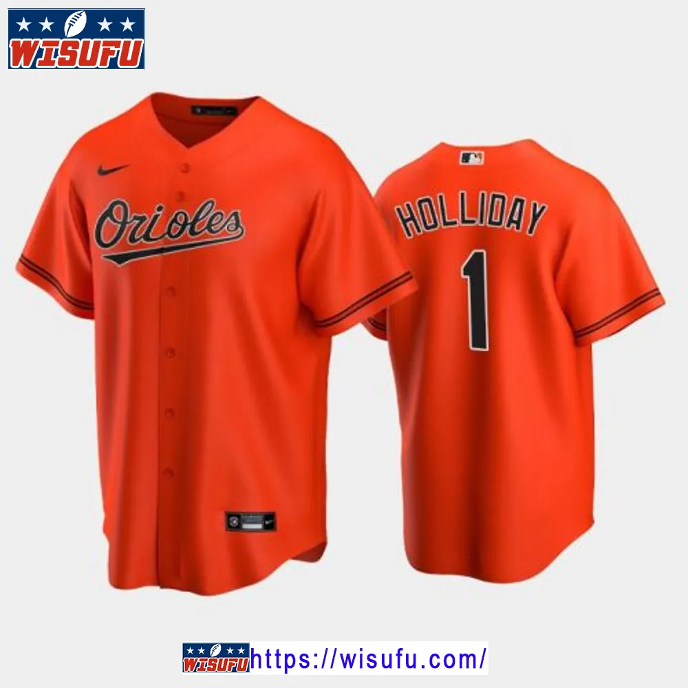 Baltimore Orioles Jackson Holliday 1 2024-23 Draft Orange Alternate Jersey