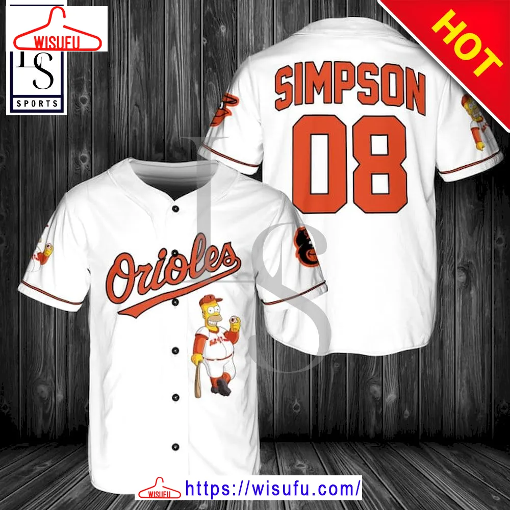 Baltimore Orioles Simpson Baseball Jersey, New Fashion Gifts