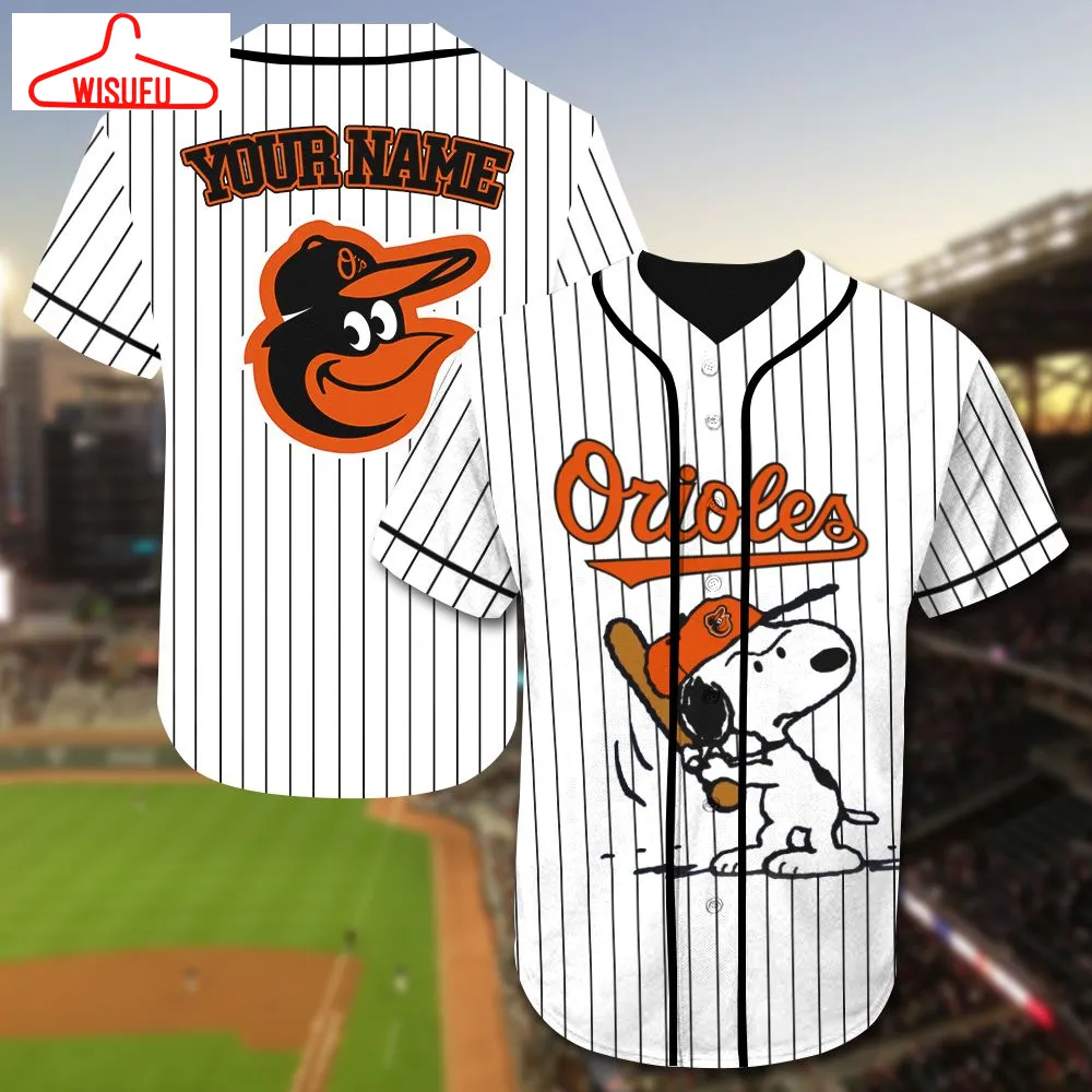 Baltimore Orioles Snoopy M-lb Personalized Baseball Jersey, New Fashion Gifts Vtbl15158