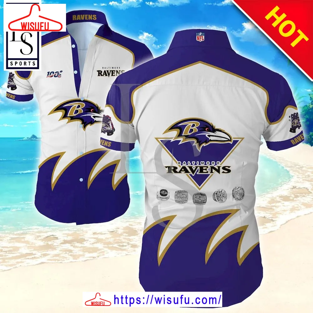 Baltimore Ravens 100th Anniversary Hawaiian Shirt, New Fashion Gifts