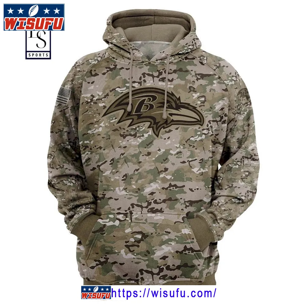 Baltimore Ravens Camo Hoodie 3d