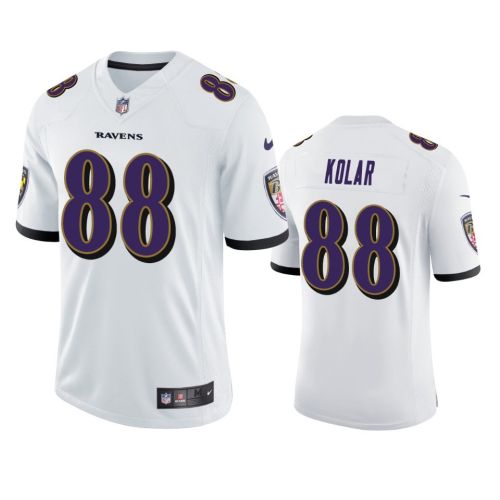 Baltimore Ravens Charlie Kolar 88 White Vapor Jersey