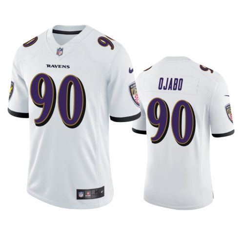 Baltimore Ravens David Ojabo 90 White Vapor Jersey