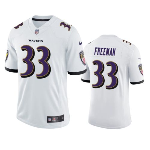 Baltimore Ravens Devonta Freeman 33 White Vapor Jersey