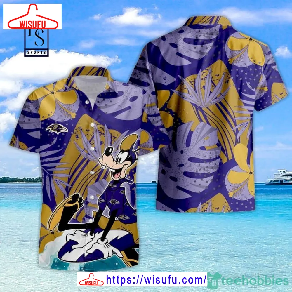 Baltimore Ravens Goofy Hawaiian Shirt, New Fashion Gifts