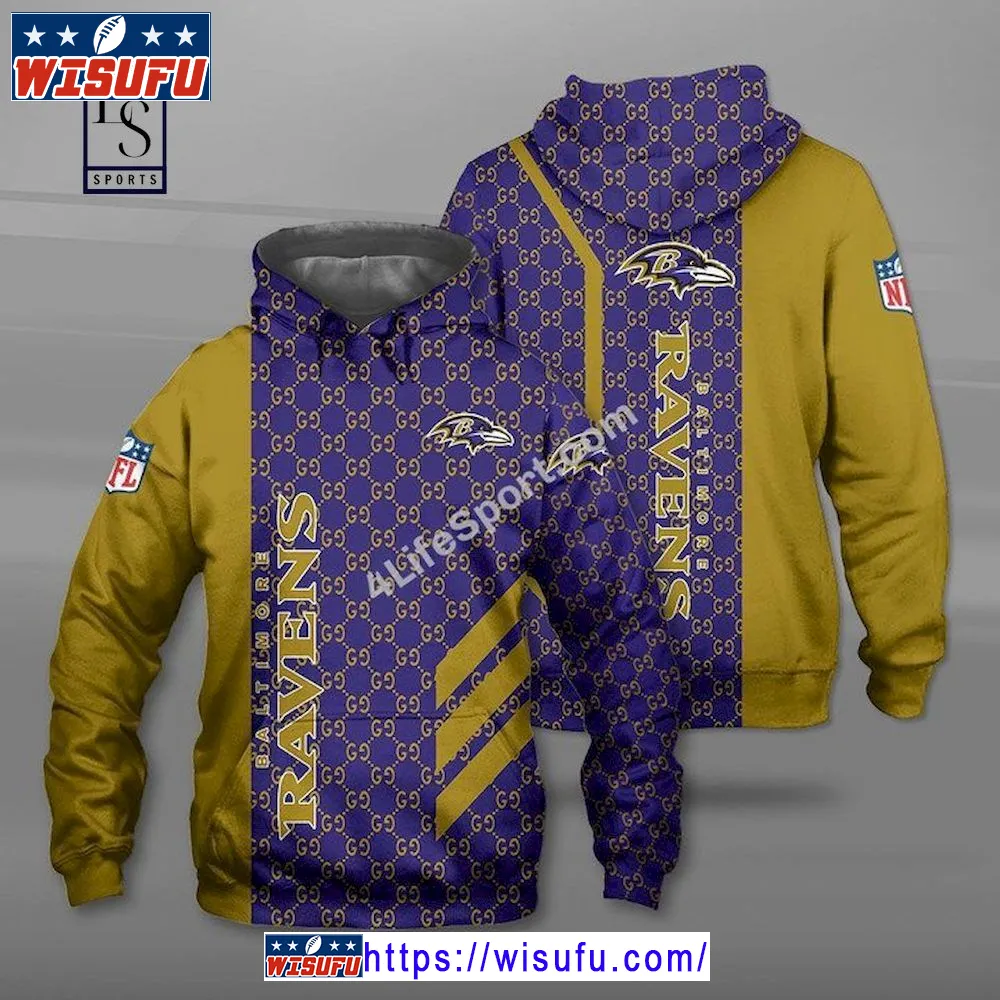 Baltimore Ravens Luxur.y Design NF.L Hoodie 3d