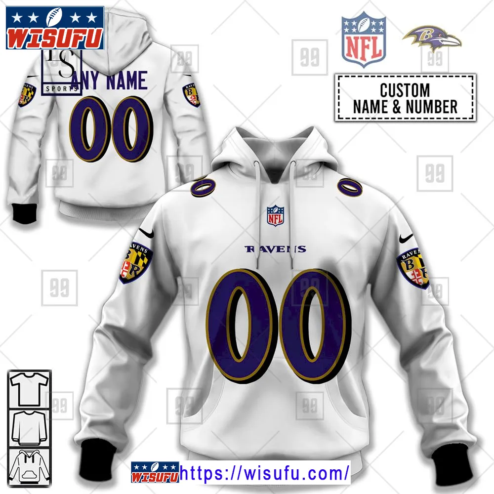 Baltimore Ravens Personalized NF.L Jersey Hoodie 3d