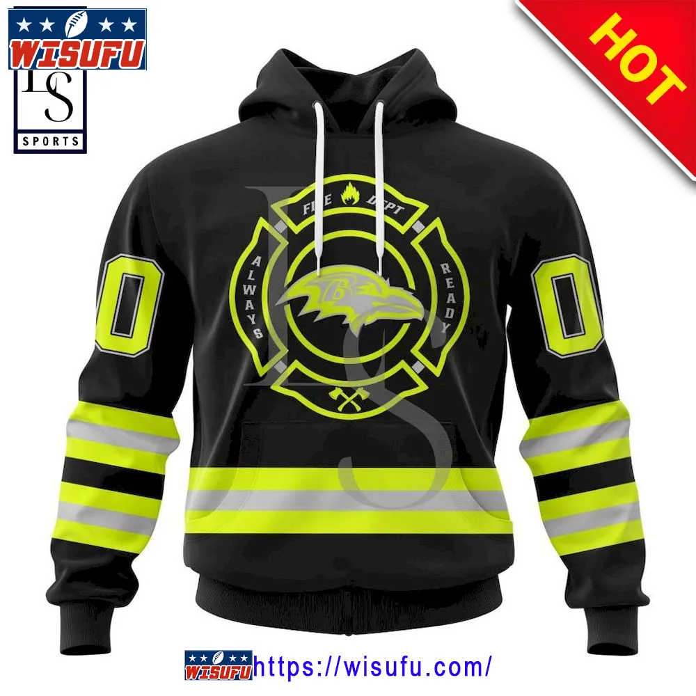 Baltimore Ravens Special Firefighter Uniform NF.L Personalized Hoodie