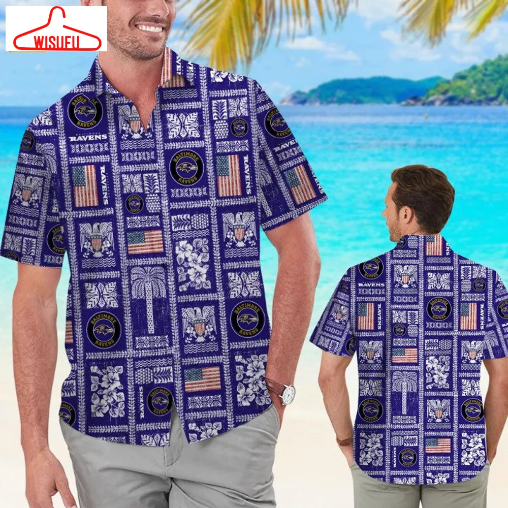 Baltimore Ravens Summer Commemorative Hawaiian Shirt, New Fashion Gifts