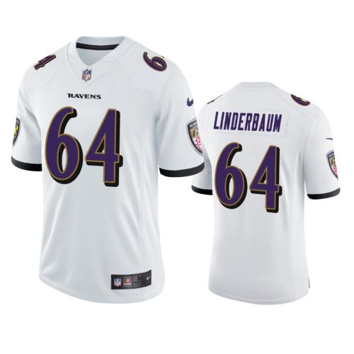 Baltimore Ravens Tyler Linderbaum 64 White Vapor Jersey