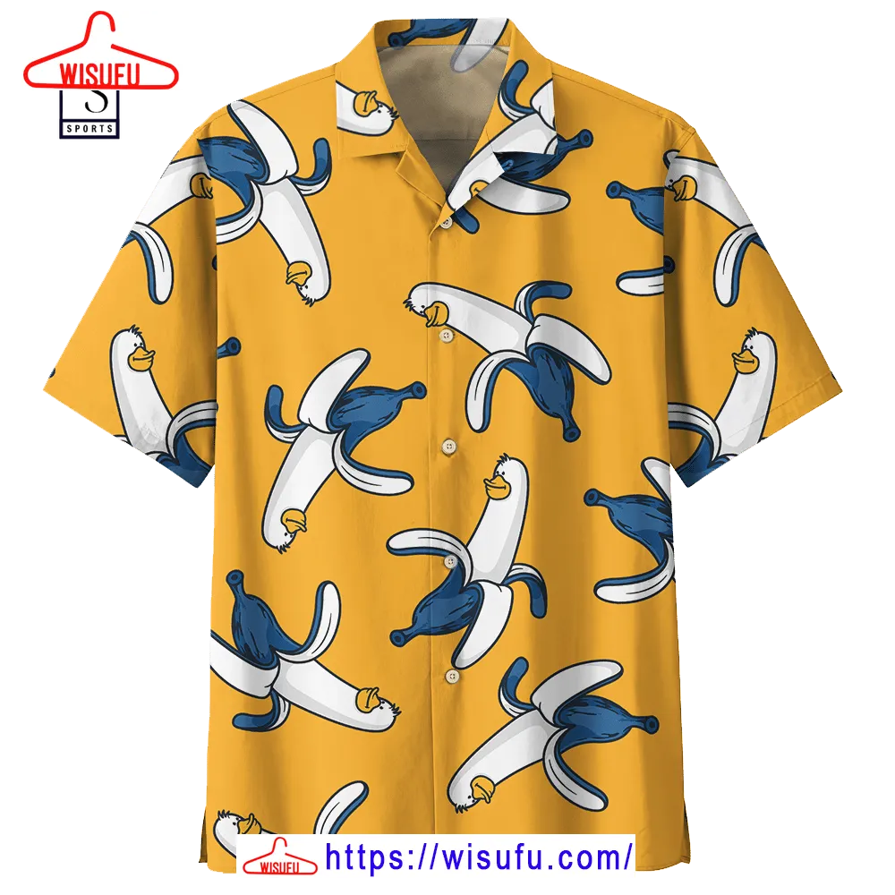 Banana Duck Hawaiian Shirt, New Fashion Gifts