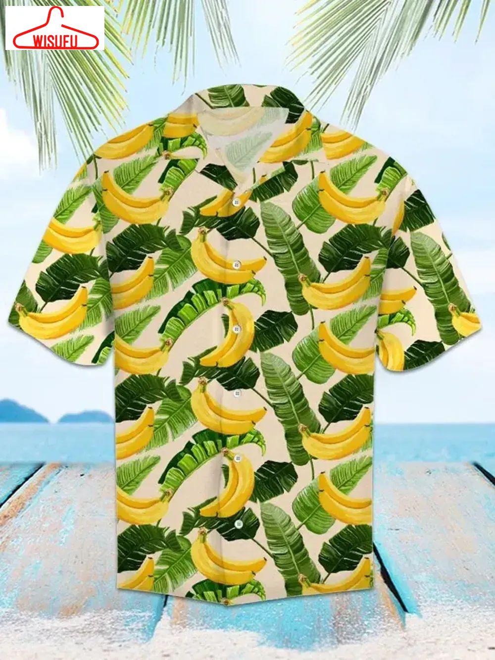 Banana Hawaiian Shirt - Unisex - Adult - Hw5033, New Hawaiian Holiday Outfits, New Fashion Gifts