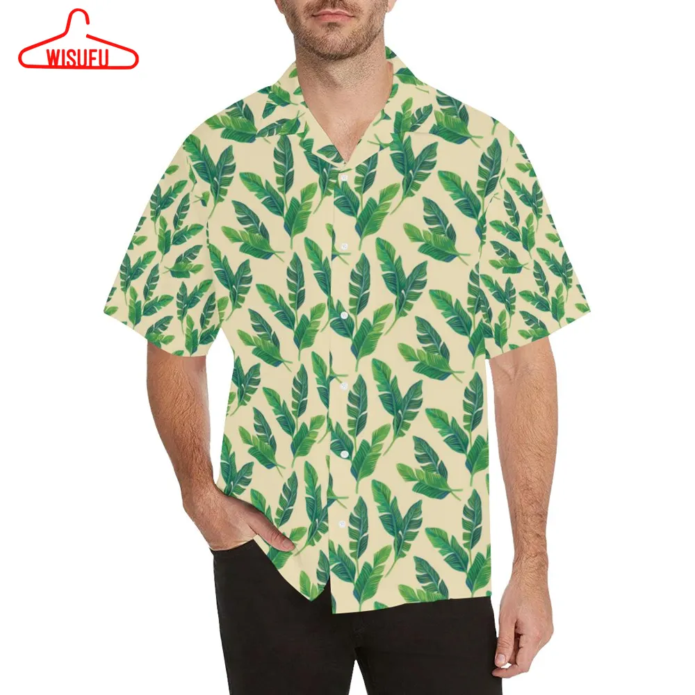 Banana Leaf Pattern Print Design 01 Hawaiian Shirt, New Hawaiian Holiday Outfits, New Fashion Gifts