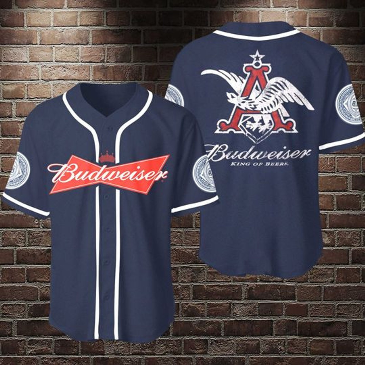 BankidShop Budweiser King Of Beers Baseball Jersey Shirt