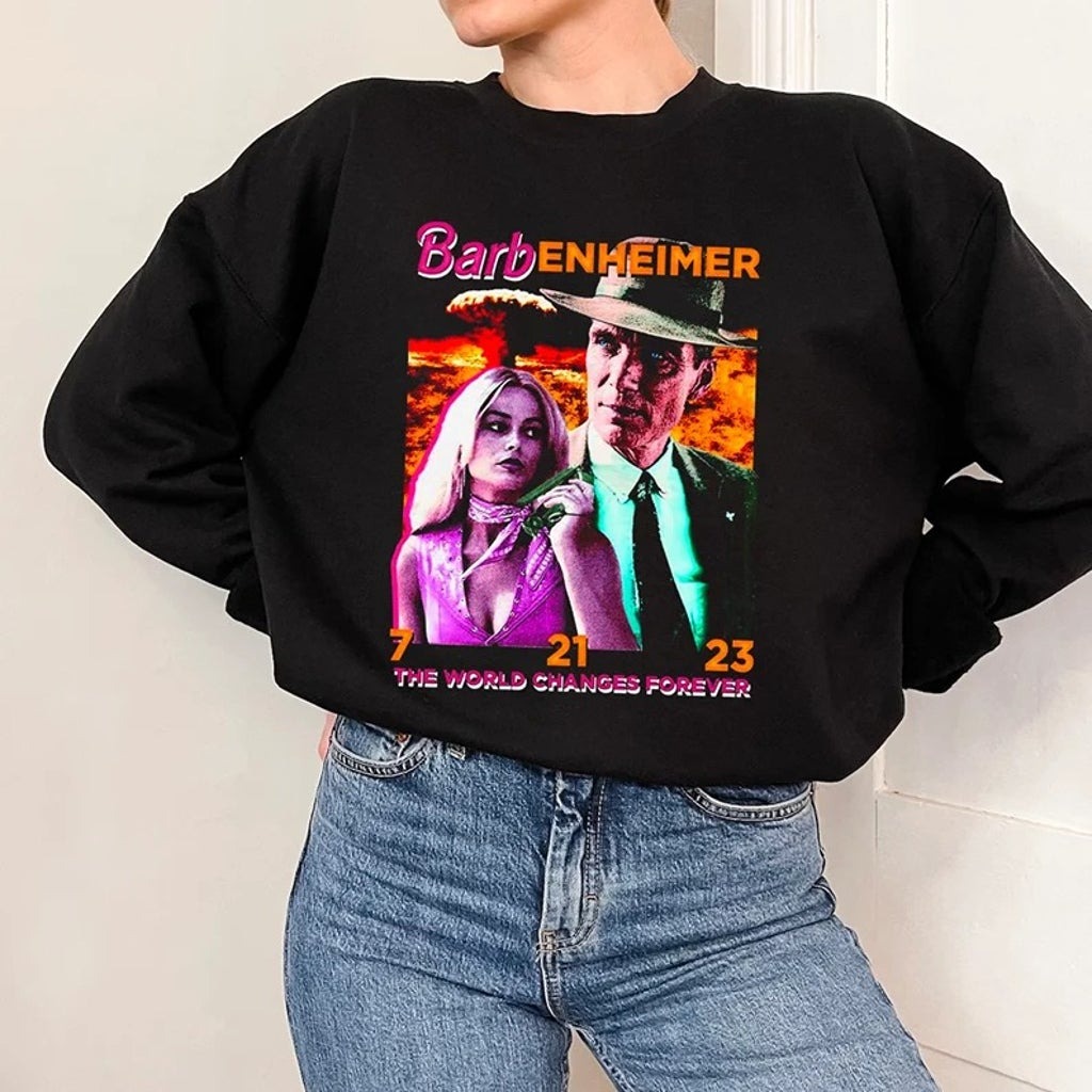 Barbenheimer The World Changes Forever Barbie Oppenheimer Sweatshirt