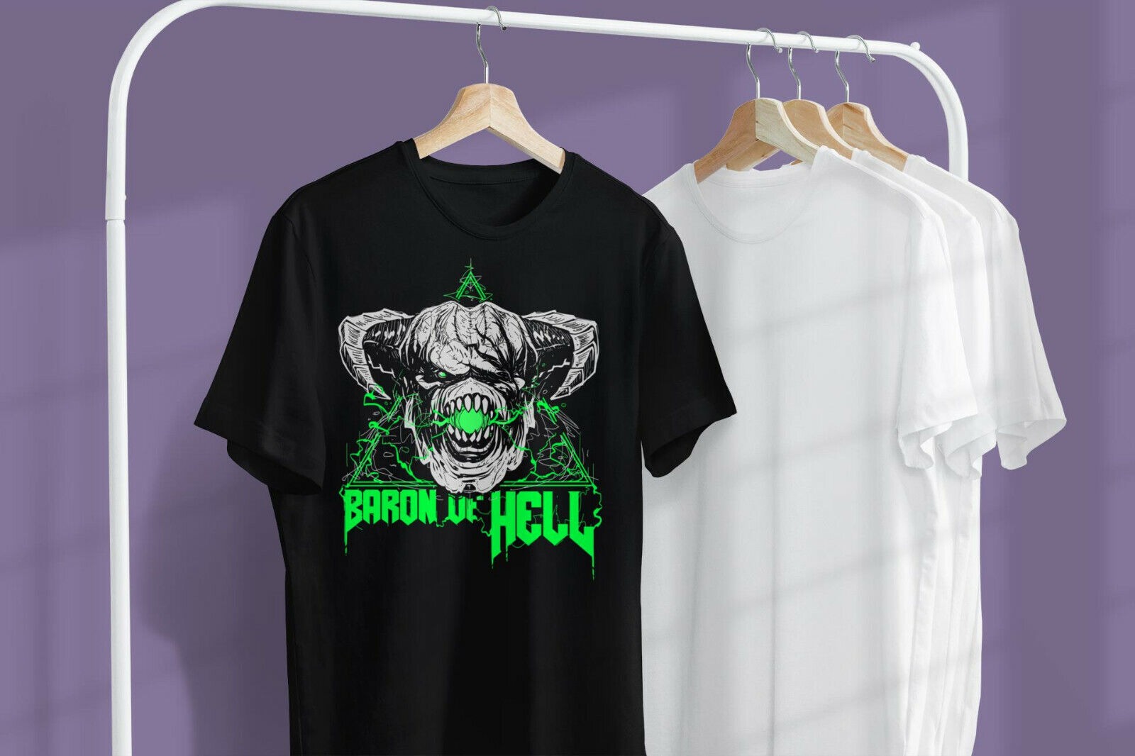 Baron of Hell D0om enternal T-Shirt, warishellstore, retro, portrait, business