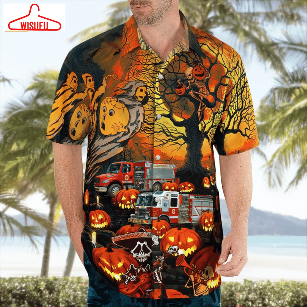 Barrington Illinois Barrington Countryside Fire Protection District Halloween Hawaiian Shirt, New Fashion Gifts