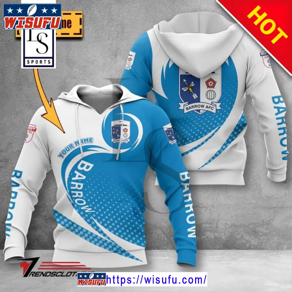 Barrow Afc Efl Hoodie 3d