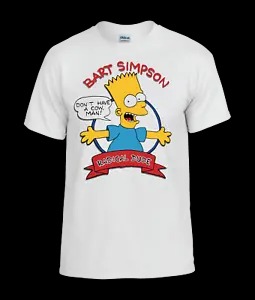 Bart Simpson Radical Dude Don't Have a Cow T-Shirt 90 style recreated