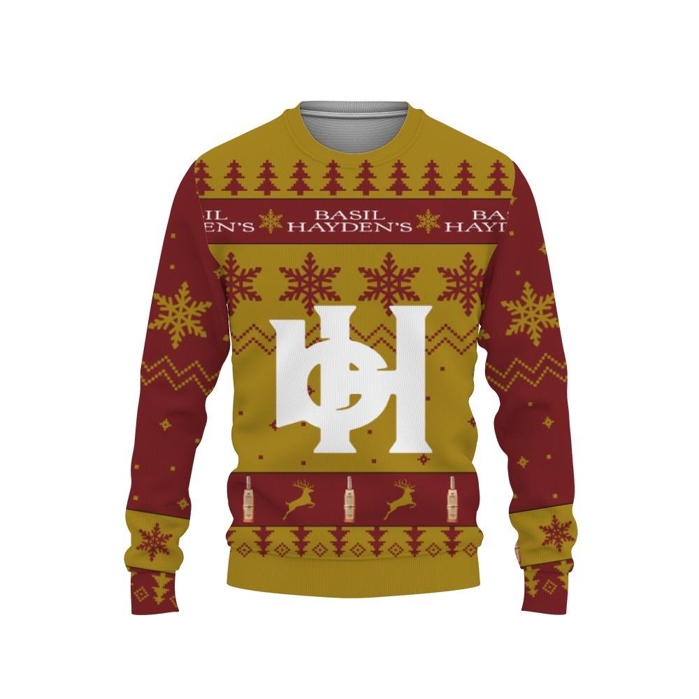 Basil Hayden's Whiskey Merry Christmas Unisex Gift Fan-3D Sweatshirt