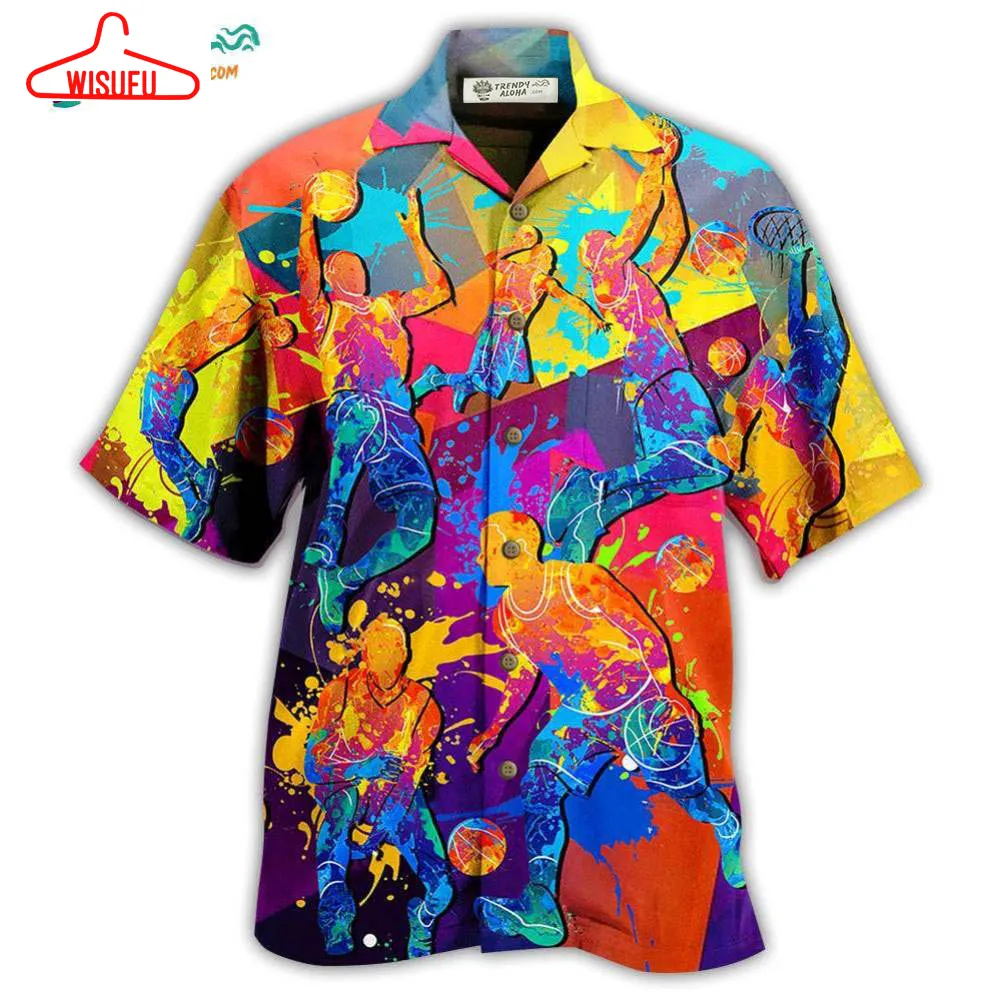 Basketball Love Color Hawaiian Shirt- Wisufu Aloha