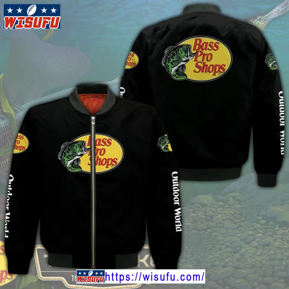 Bass Pro Shops Black Bomber Jacket