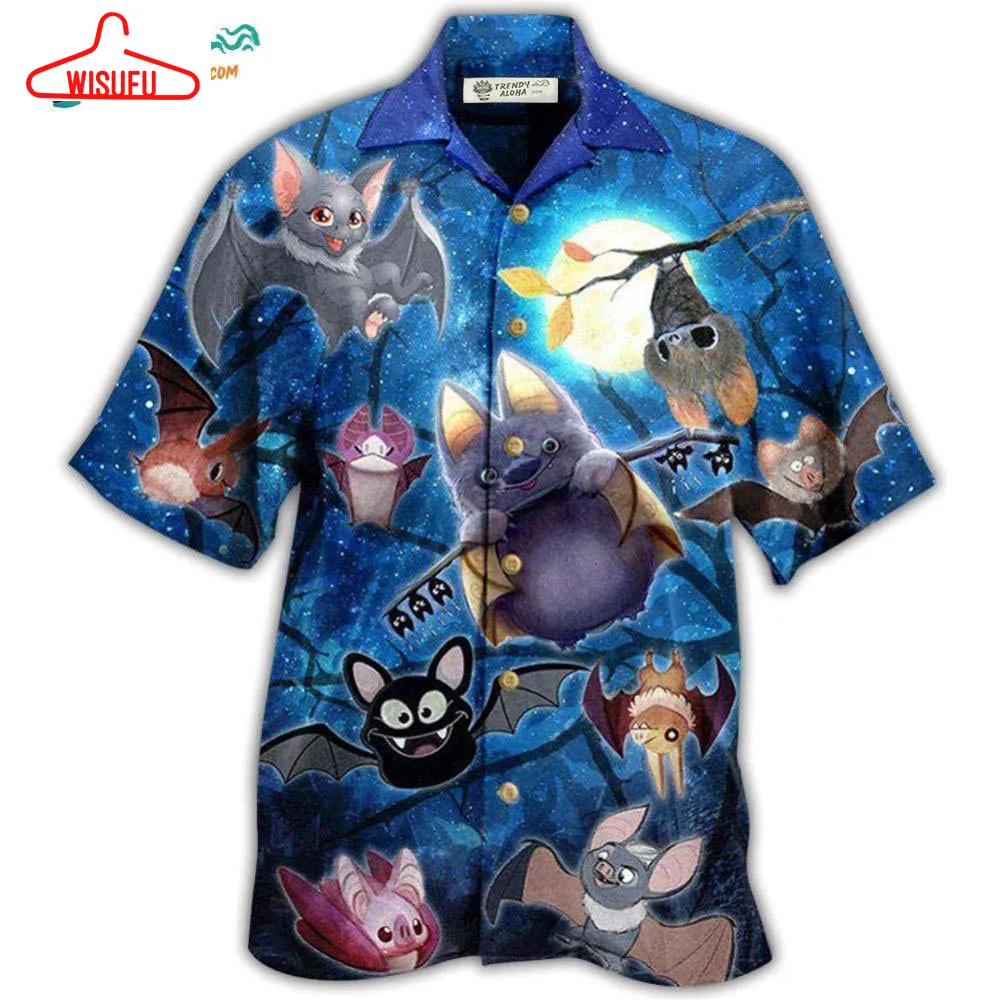 Bat Cute Bats Of The Night Not Scared But Cute Hawaiian Shirt- Wisufu Aloha