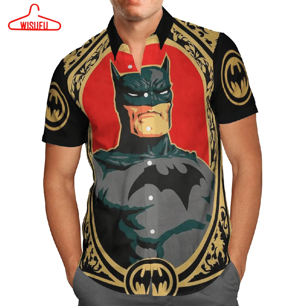 Batman Painting Portrait For Man And Woman Print Short Sleeve Hawaiian Shirt Y97, New Hawaiian Holiday Outfits, New Fashion Gifts