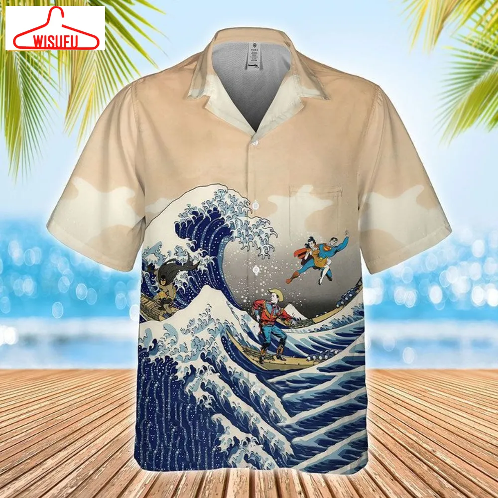 Batman Surfing Waves Hawaiian Shirt, New Fashion Gifts