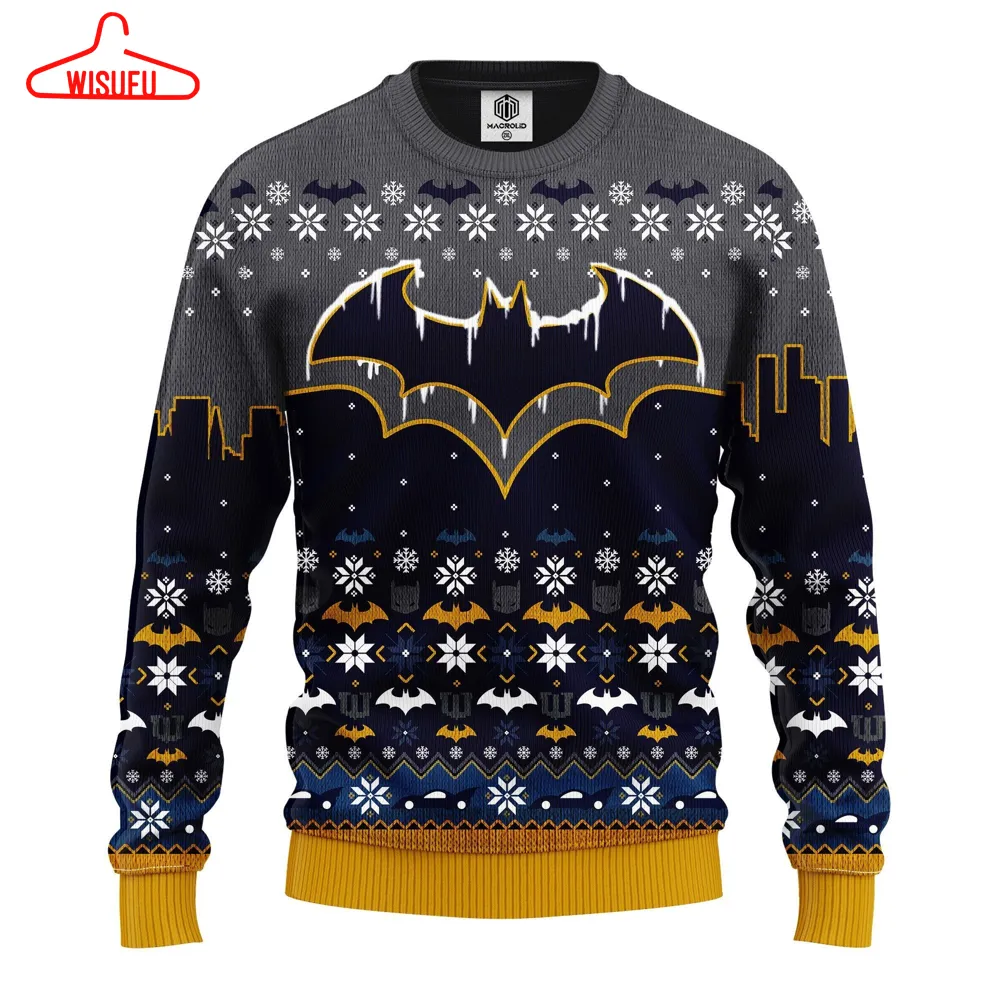 Batman Ugly Knitted Christmas Sweater, Batman Ugly Xmas Sweater Gifts Shirt, Christmas Sweater, Ugly Christmas Sweater