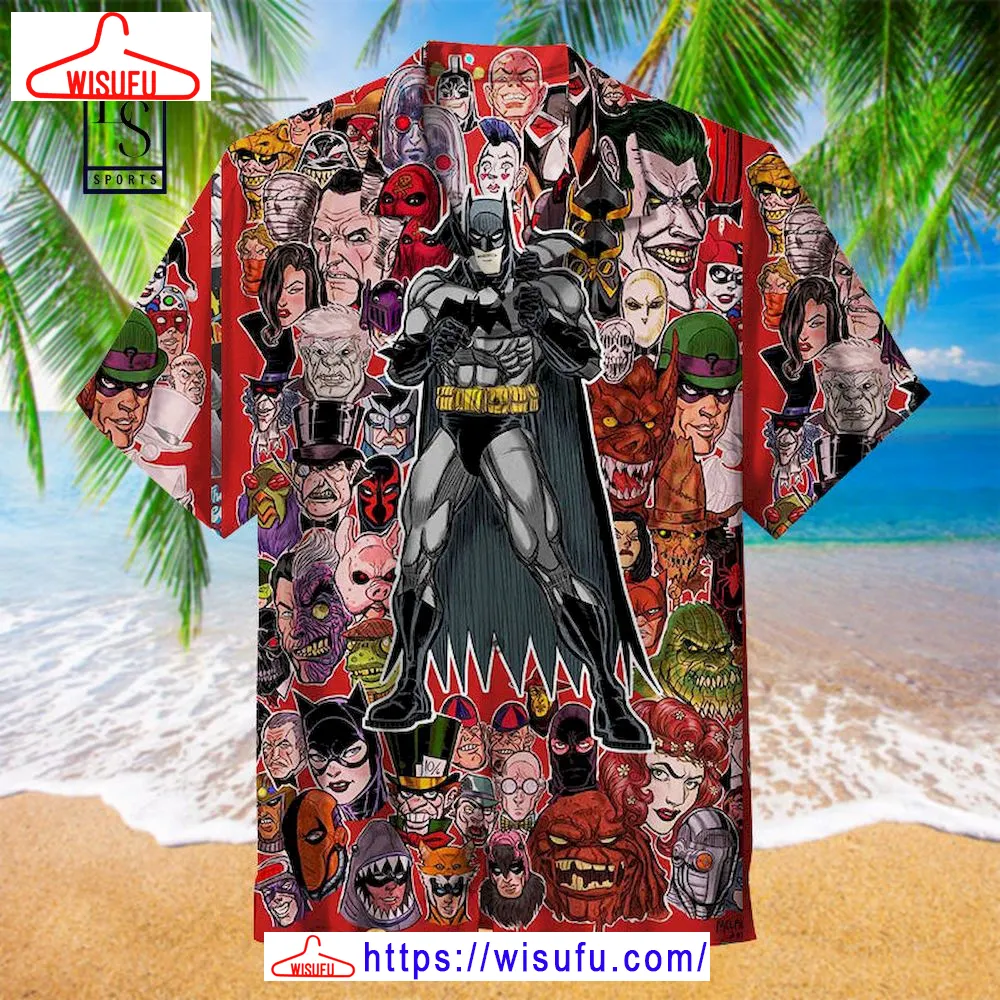 Batman Vs Gotham Villains Hawaiian Shirt, New Fashion Gifts