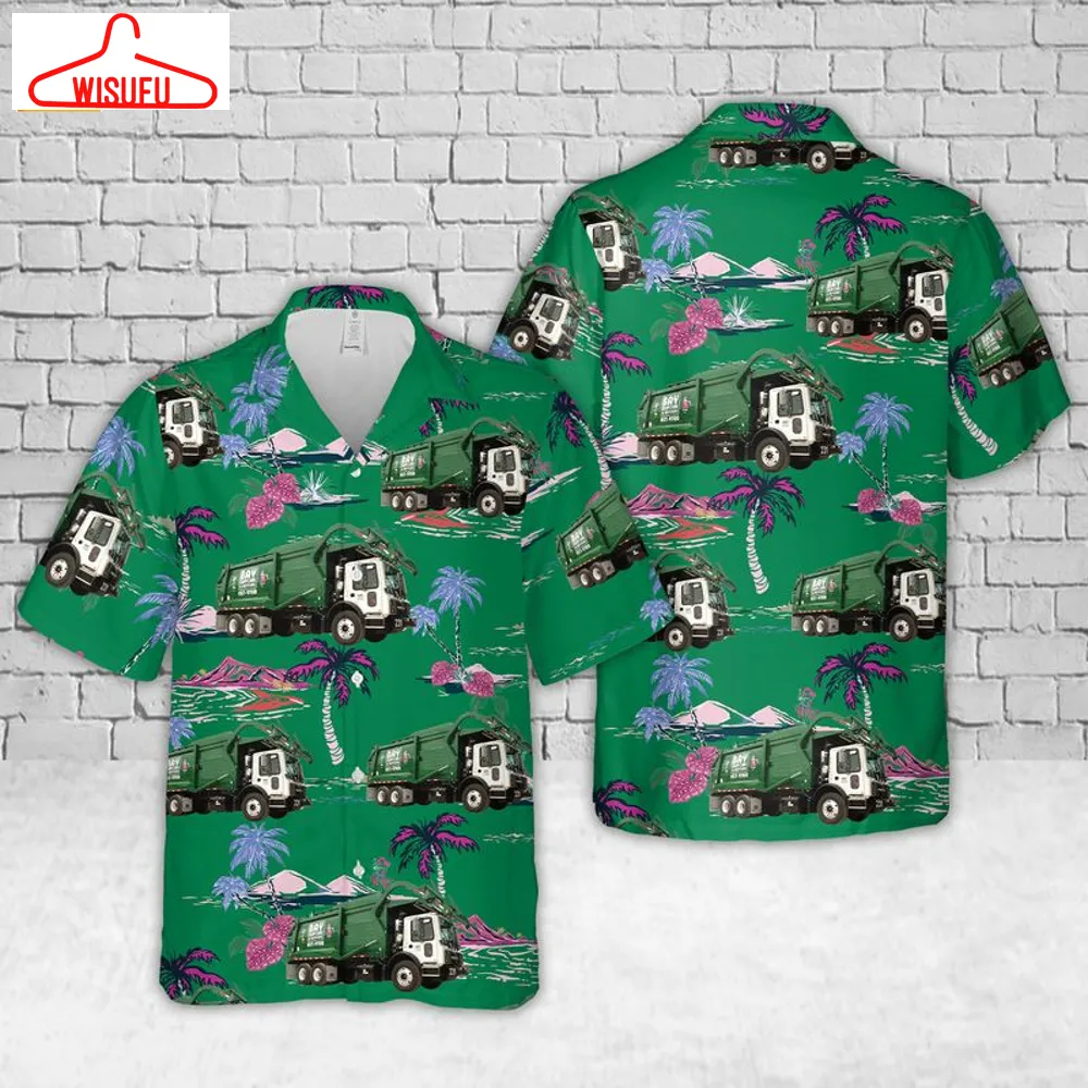 Bay Disposal & Recycling Garbage Truck Hawaiian Shirt, New Fashion Gifts