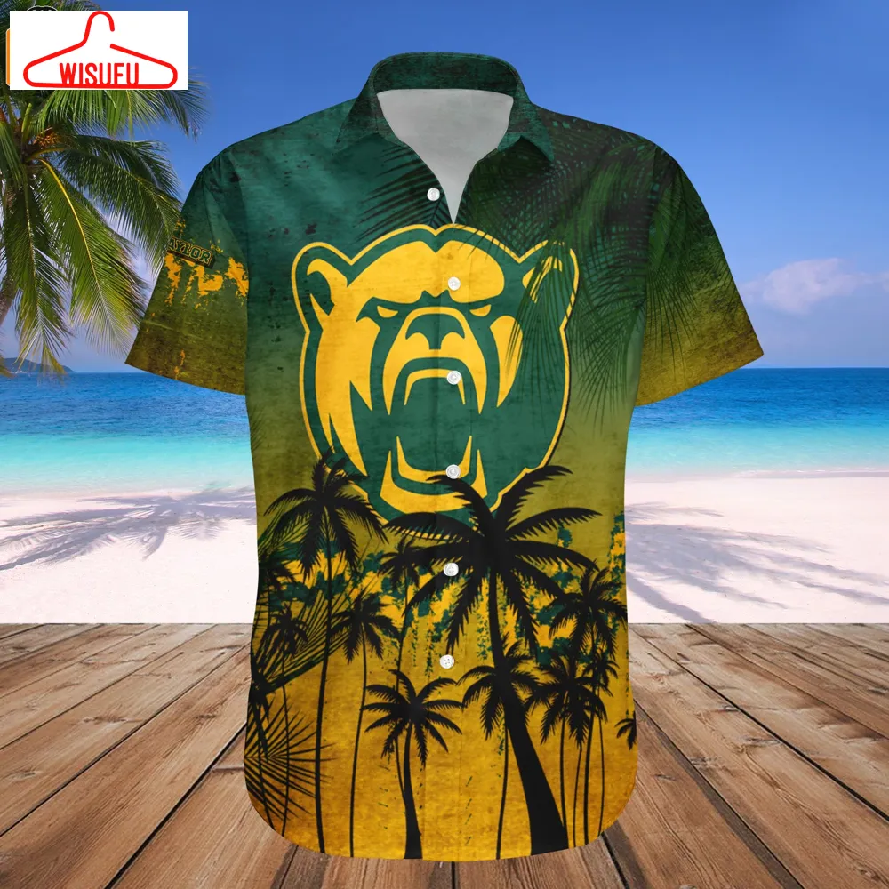 Baylor Bears Coconut Tree Tropical Grunge Hawaiian Shirt, New Fashion Gifts