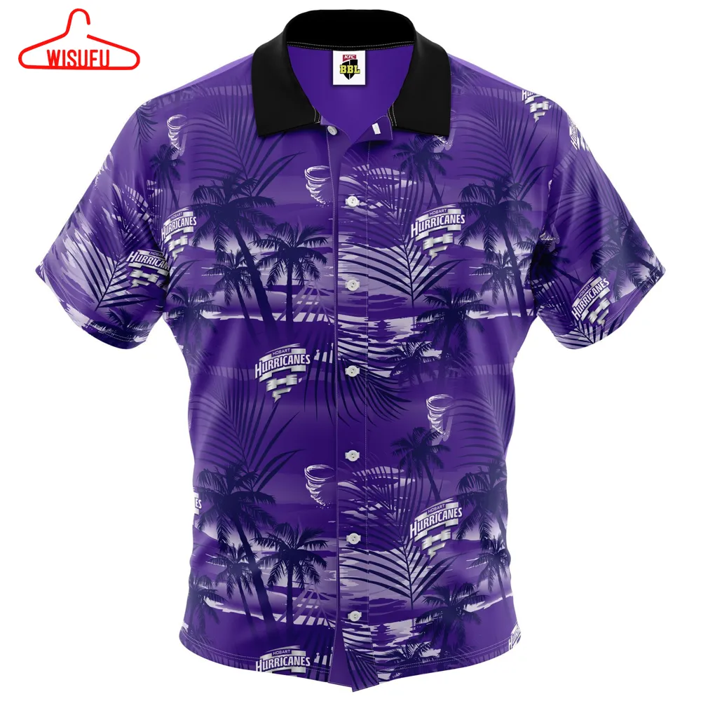 Bbl Hobart Hurricanes Hawaiian Shirt Â Adult, New Hawaiian Holiday Outfits, New Fashion Gifts