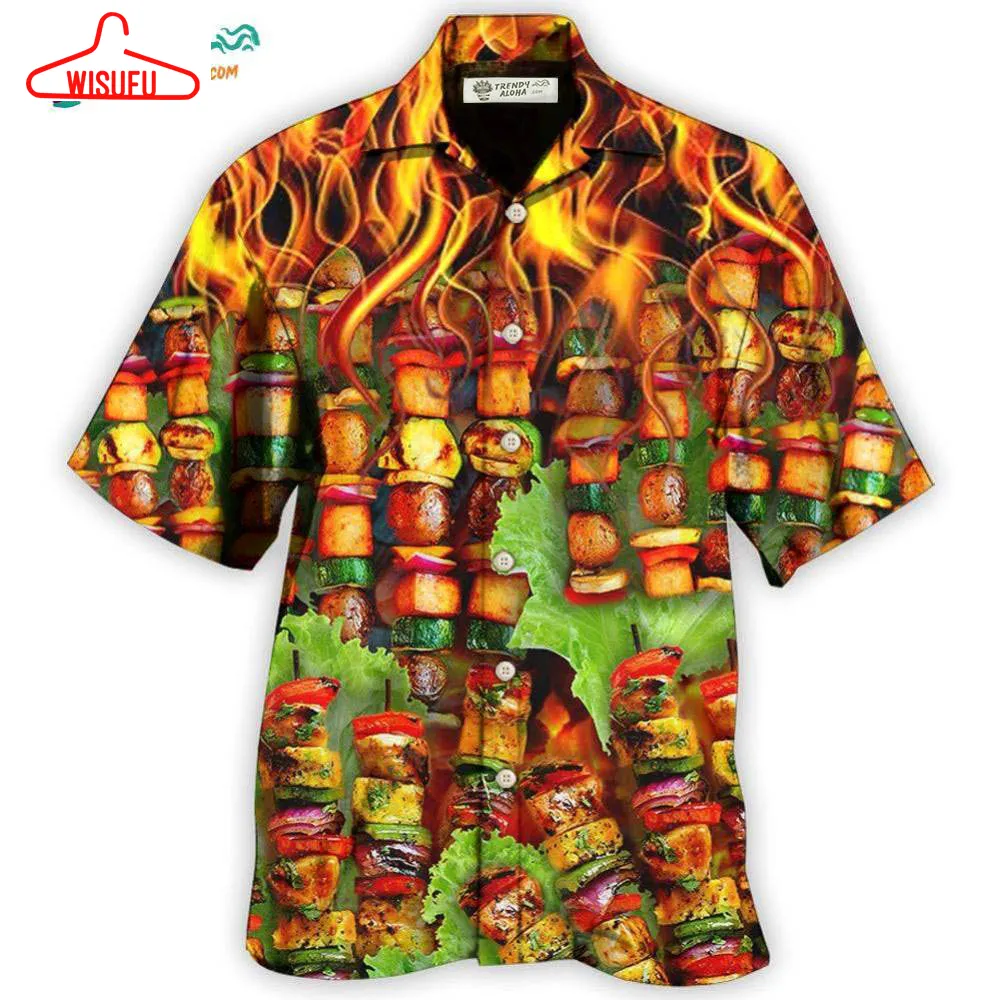 Bbq Fire So So Hot Fire Hawaiian Shirt- Wisufu Aloha