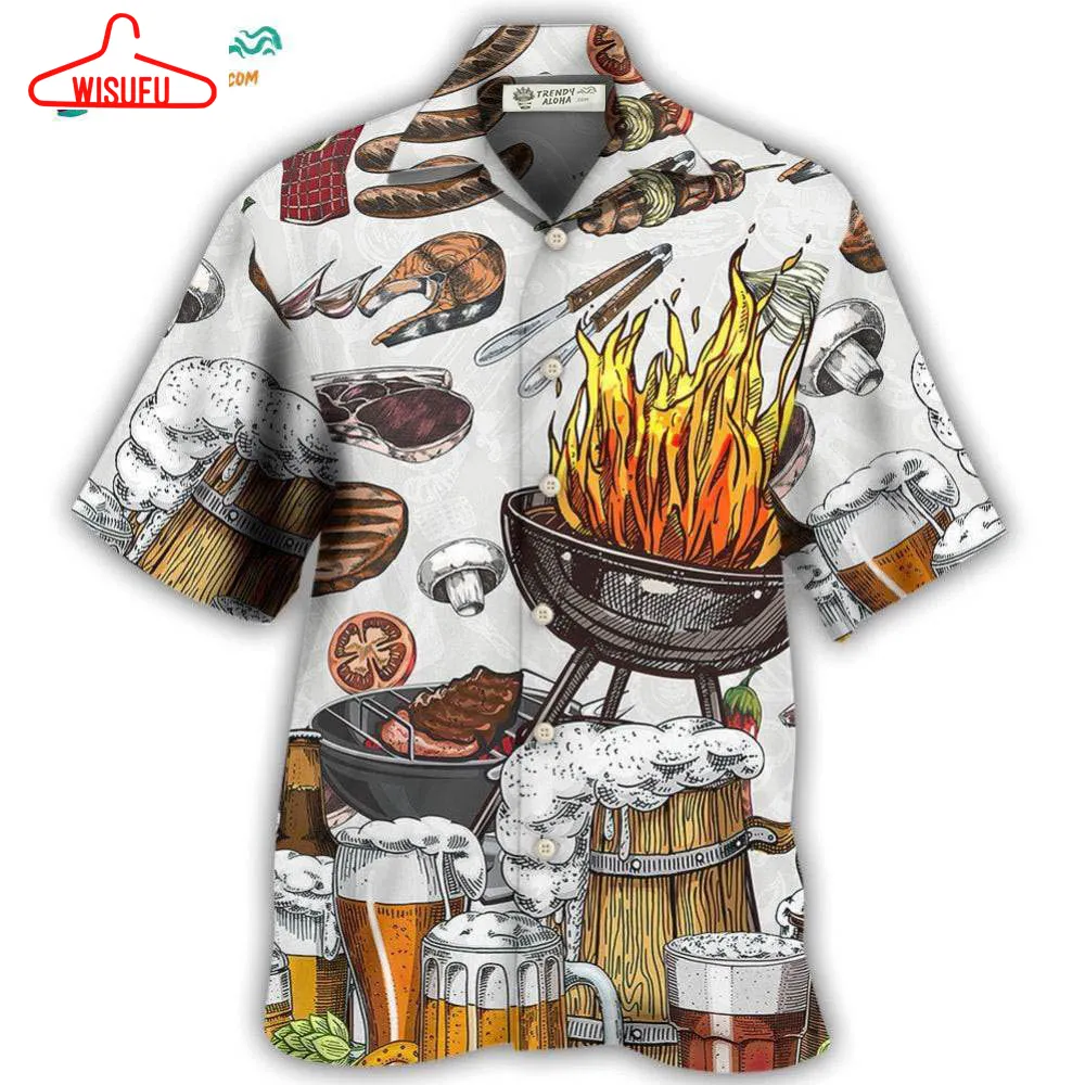 Bbq Grill And Drink Beer Hawaiian Shirt- Wisufu Aloha