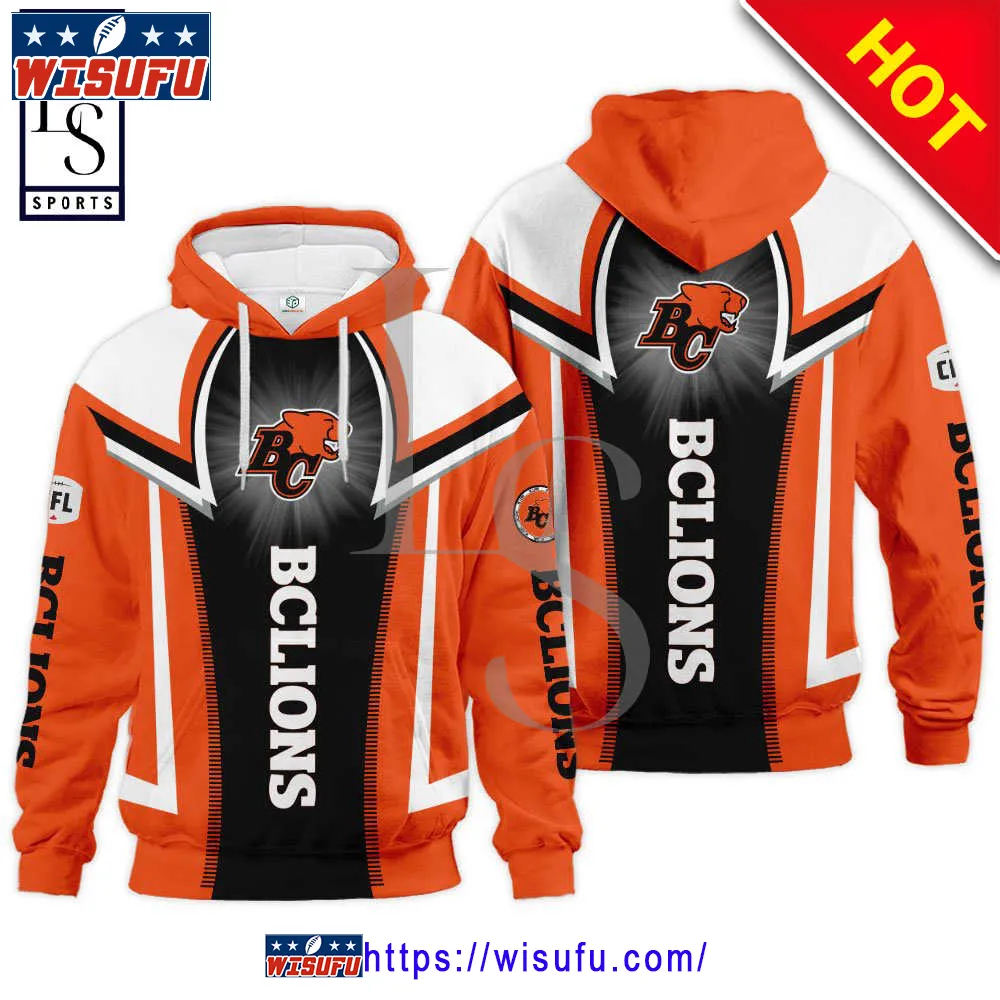 Bc Lions Cfl Logo Orange Hoodie