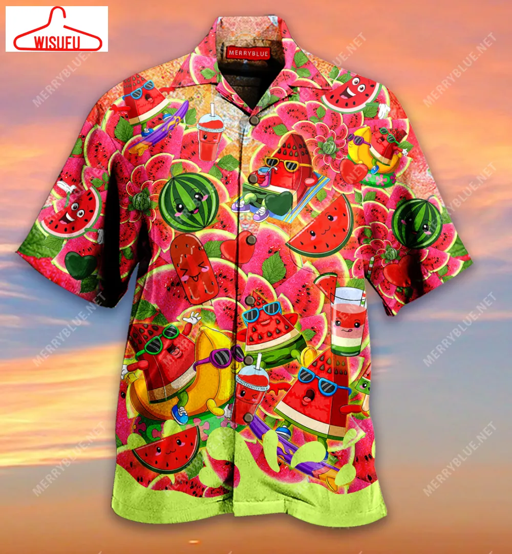 Be As Cool As Watermelon Hawaiian Shirt, New Hawaiian Holiday Outfits, New Fashion Gifts