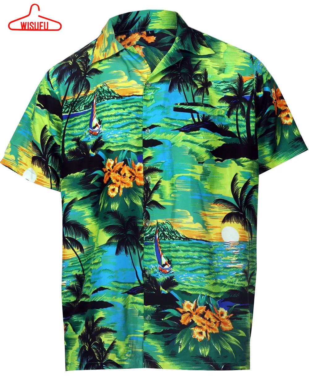 Beach Green Black Best Design Hawaiian Shirt Dhc18062014, New Hawaiian Holiday Outfits, New Fashion Gifts