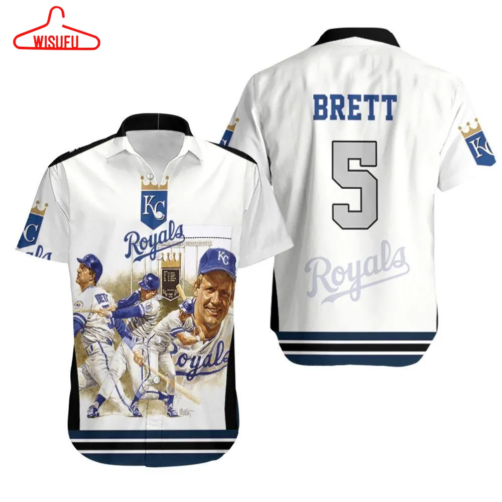 Beach Shirt 5 George Brett Kansas City Royals City Hawaiian Shirt, New Hawaiian Holiday Outfits, New Fashion Gifts