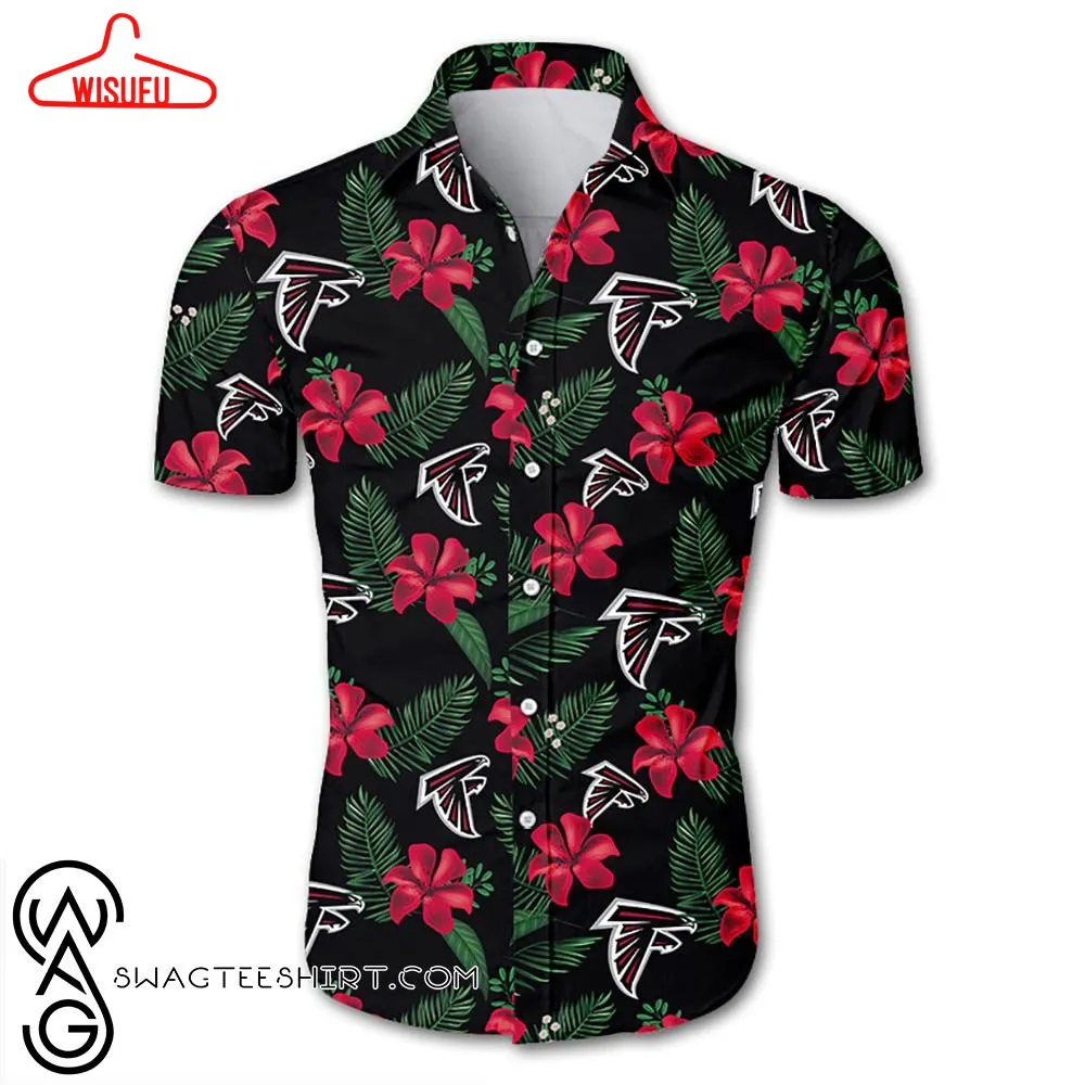 Beach Shirt Atlanta Falcons Tropical Flower Hawaiian Shirt, New Hawaiian Holiday Outfits, New Fashion Gifts